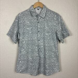 Lululemon Airing Easy Ventlight Mesh Men’s Shirt Sz‎ Large Gray White Outdoors